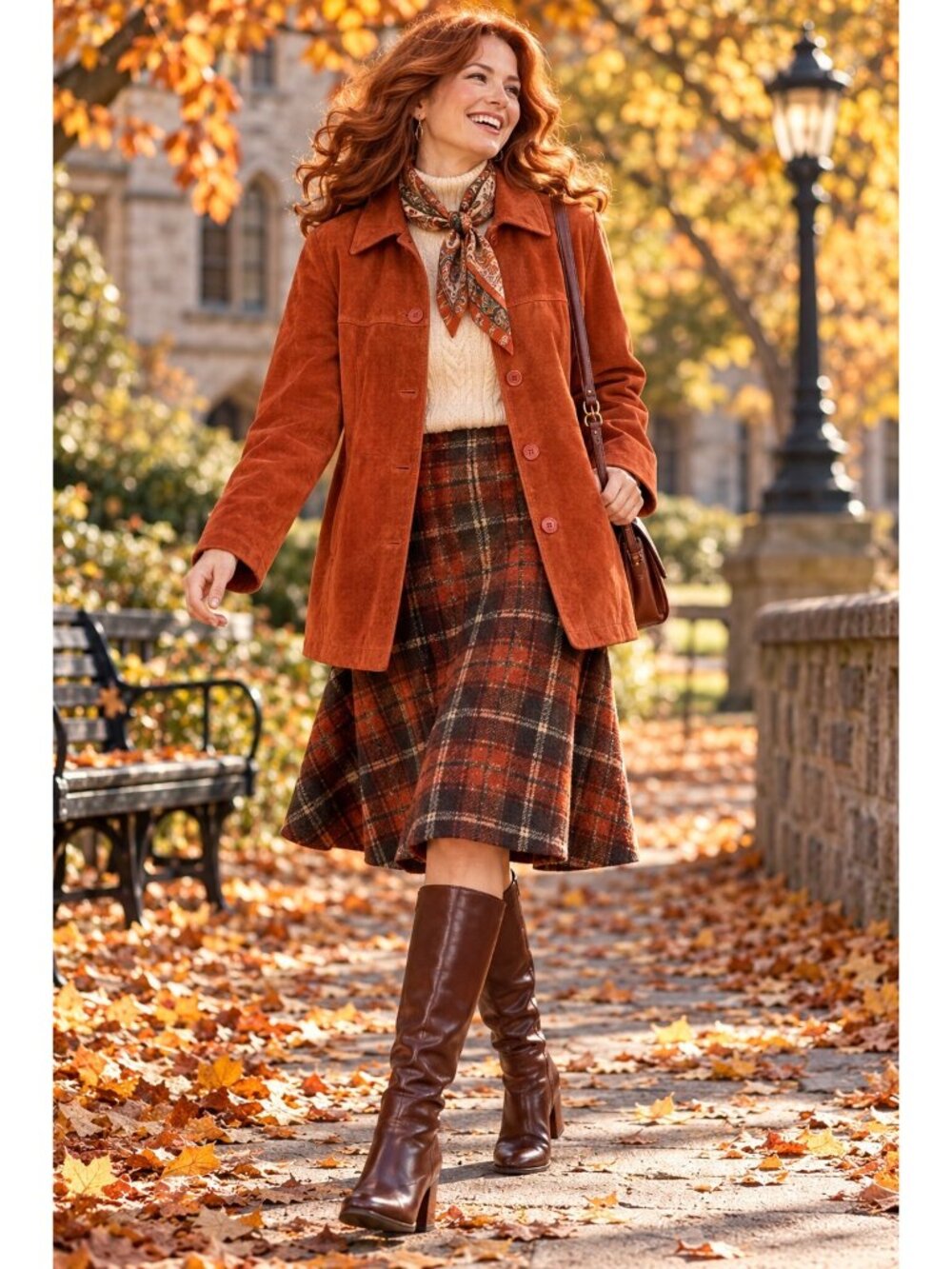 Vintage Y2K St Johns Bay XL Genuine Washable Suede Leather Coat Rust GUC